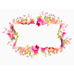 田园风格花朵边框