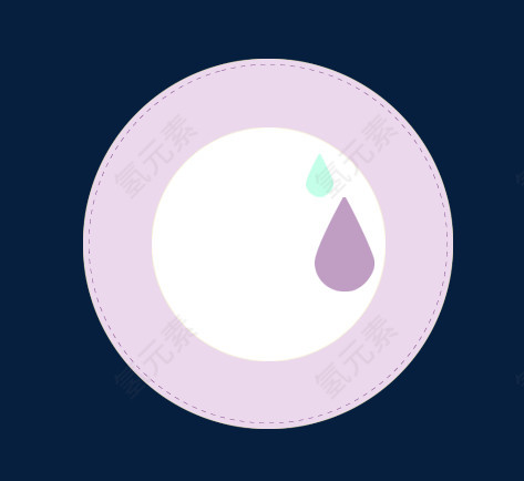 唯美淘宝粉色圆形水滴标题栏