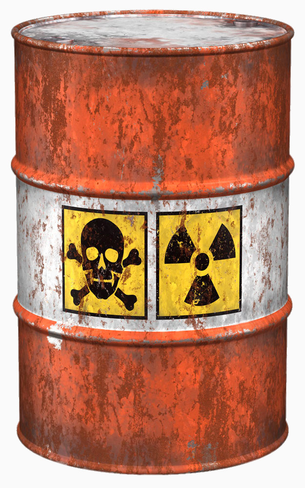 生锈的有毒铁桶