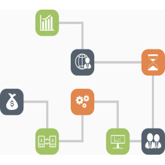 矢量商务流程图