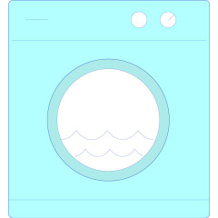 矢量手绘干洗机图标2