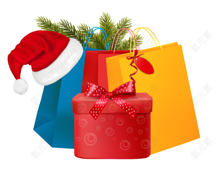 手绘圣诞节礼包