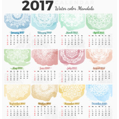 精美2017年日历设计矢量素材