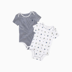 拉夫劳伦全棉短袖三角连体哈衣