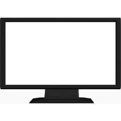 黑白手绘显示器图标
