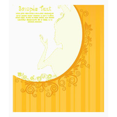 女性花纹边框矢量素材