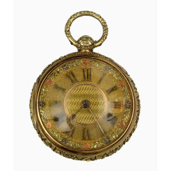 18K开面黄金怀表