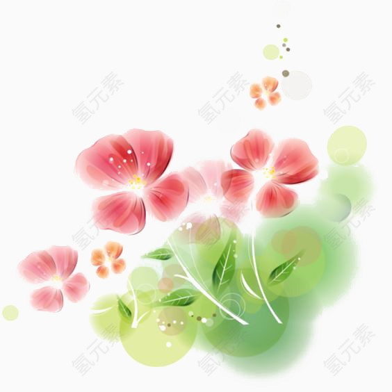 烟雾装花朵装饰