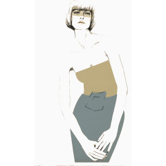简约女装设计插画稿