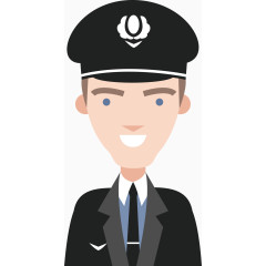 卡通警察矢量图