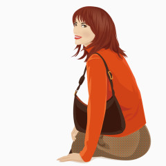 翘着二郎腿的美女