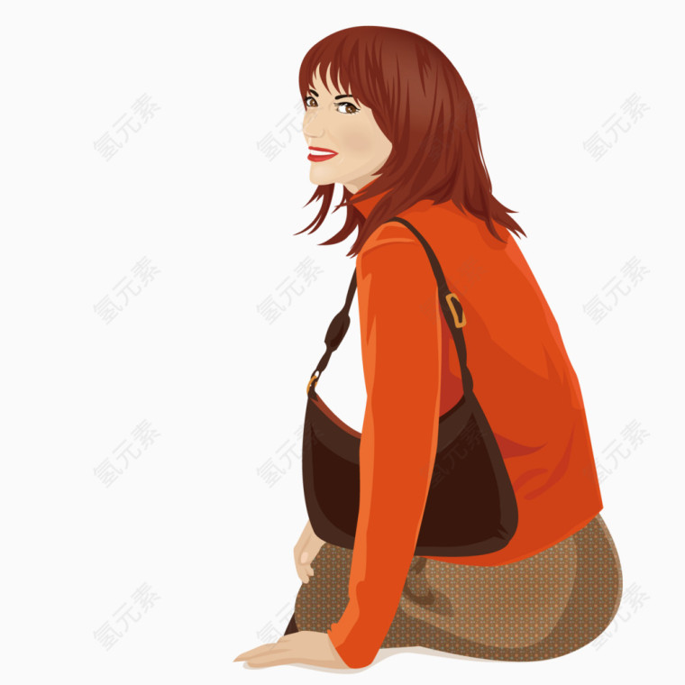 翘着二郎腿的美女