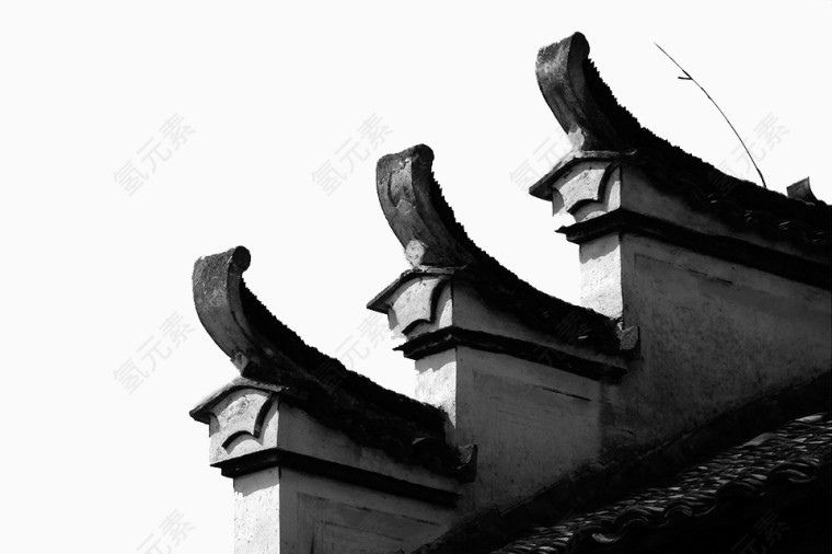 马头墙装饰建筑设计免抠免费素材