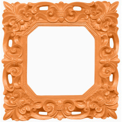 橙色花纹漂亮相框