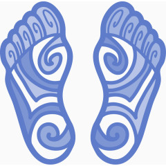 矢量彩绘脚掌