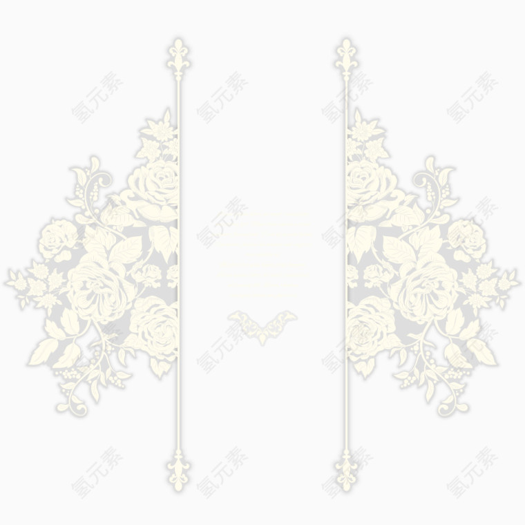 植物花朵婚礼贺卡