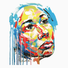 创意油画女人头像