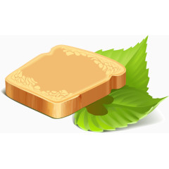 矢量手绘面包片