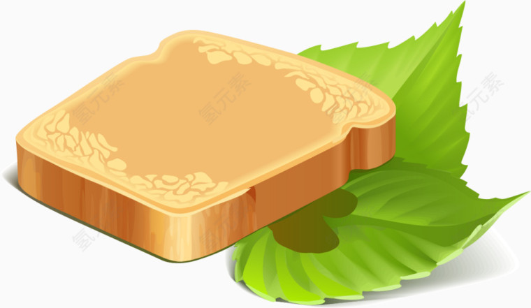 矢量手绘面包片