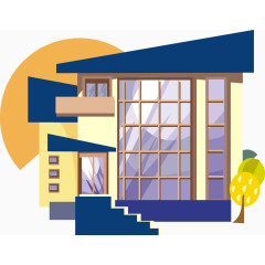 矢量图书馆素材