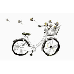 手绘自行车