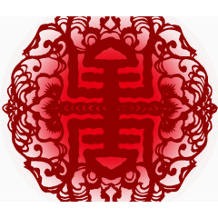 红色中国风装饰元素