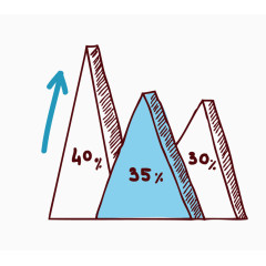 矢量线稿三角形数据图素材