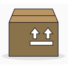 矢量物流配送货物箱