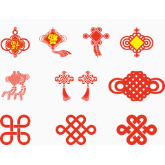 红色过年喜庆中国结