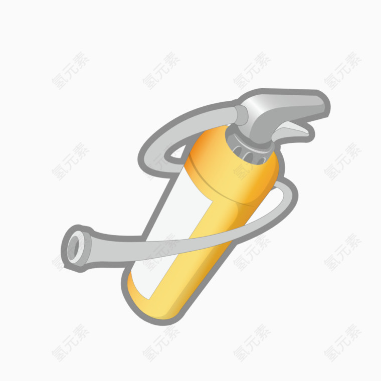 卡通黄色灭火器素材