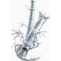 水花竹节创意设计PSD