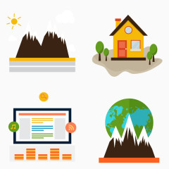 矢量现代社会元素