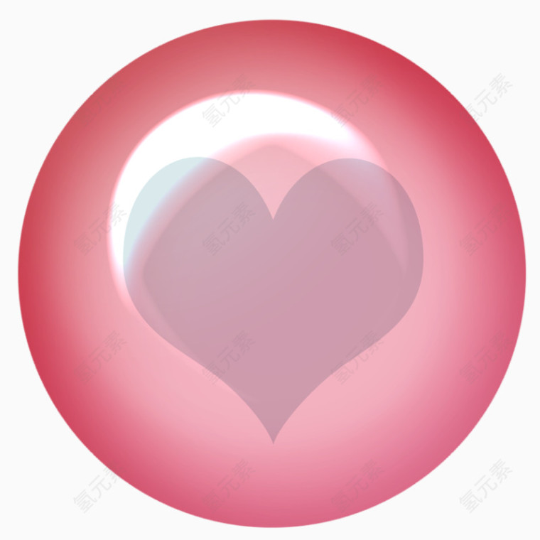 红色爱心圆球
