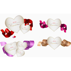 情人节书写愿望卡片矢量图