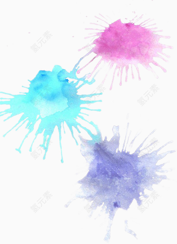 彩色的颜料喷溅图例