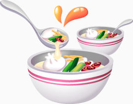 卡通食器图案