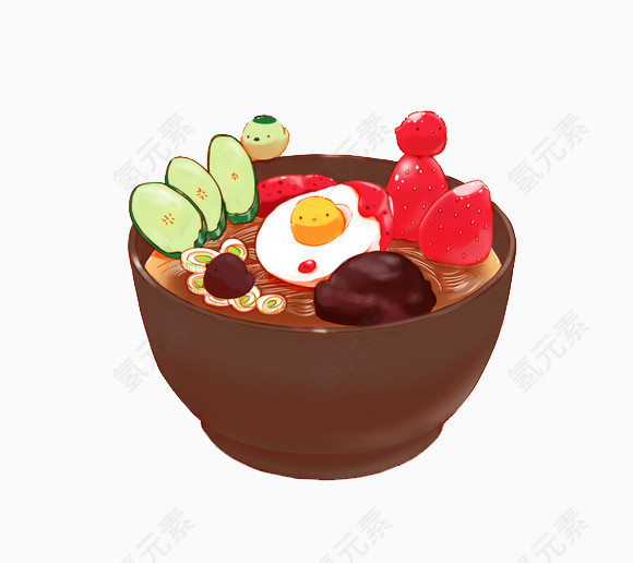 卡通可爱泡面