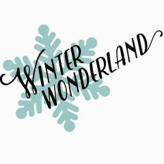 矢量艺术雪花文案