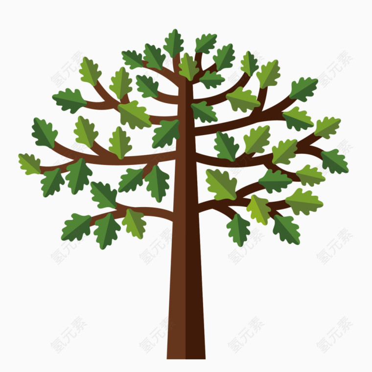 卡通大树