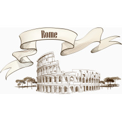 矢量意大利休闲旅游