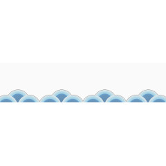 简约蓝色波浪底纹