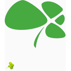 绿色不规则四叶草