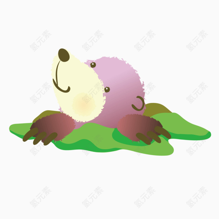 棕色质感可爱地鼠