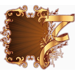 矢量金色边框纹理免扣素材