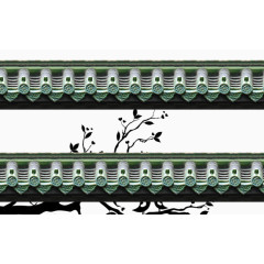 藏青色屋檐瓦片