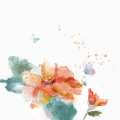 水彩花瓣