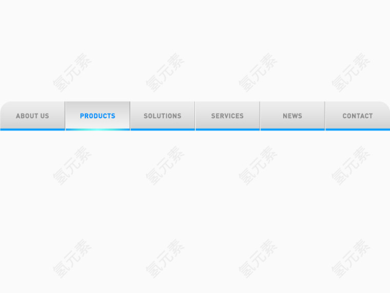 矢量扁平菜单栏