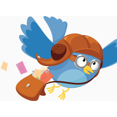 卡通快递小鸟