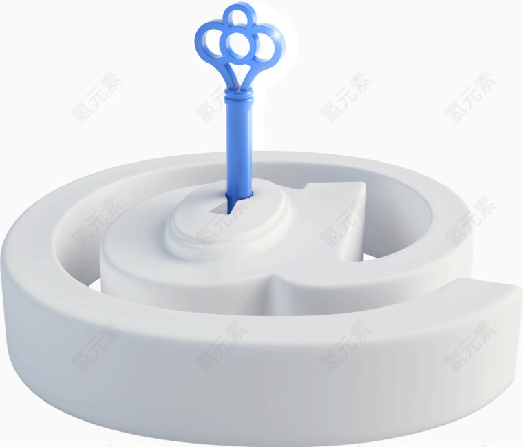 创意商务钥匙立体@