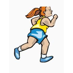 跑步健身的小女孩